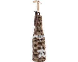 Riviera Maison Rustic Rattan Bottle Kerstornament - Rattan - 6cm x 21cm - Woondecoratie - Kerstdecoratie