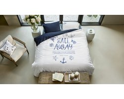 Rivièra Maison Sail Away dekbedovertrek - Lits-Jumeaux - 240 x 200/220 cm - Blauw