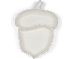 Riviera Maison Schaal Wit - Acorn Snackschaal Eikel - Porselein - (LxBxH) 23x12x4