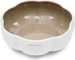 Riviera Maison Schaal Wit/Beige - Pumpkin Serveerschaal Pompoen - Porselein - (ØxH) 20x6