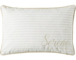 Riviera Maison Serene Island Lounge Stripe Kussenhoes - 65x45 cm - Wit