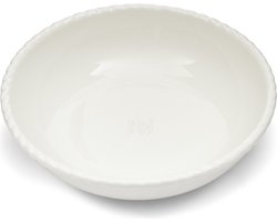 Riviera Maison Serveerschaal, Grote schaal, ronde, kom - Elegant Twist Serving Bowl - wit - Porselein