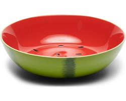 Riviera Maison Serveerschaal watermeloen Maat L, Schaal, Servies, Tafeldecoratie voor eetkamer, keuken - RM Fresh Watermelon Bowl - Groen - Porselein