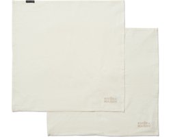 Riviera Maison Servetten Katoen, Stoffen servetten set Plain - 2 stuks, Tafeldecoratie, Textiel servet - RM Classic Napkin - Wit - Katoen