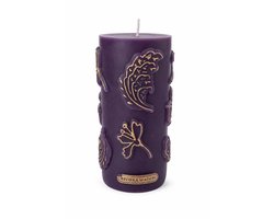 Riviera Maison Stompkaarsen - RM Romance D'Amour Candle - Blauw - 7x14 cm