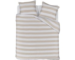 Riviera Maison Striped dekbedovertrek - Tweepersoons - 200x200/220 - Zand