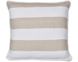 Riviera Maison Striped Sierkussen - 45x45 cm - Zand