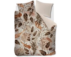 Riviera Maison Sunset Leafs dekbedovertrek - Lits-Jumeaux - 240x200/220 - Bruin