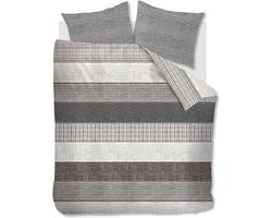 Riviera Maison Tailor dekbedovertrek - Lits-Jumeaux - 240x200/220 - Antraciet