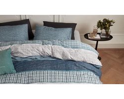 Riviera Maison Tailor dekbedovertrek - Lits-Jumeaux - 240x200/220 - Groen