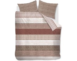 Riviera Maison Tailor dekbedovertrek - Lits-Jumeaux - 240x200/220 - Steenrood