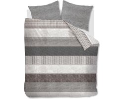 Riviera Maison Tailor dekbedovertrek - Tweepersoons - 200x200/220 - Antraciet