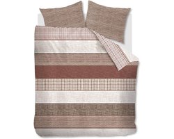 Riviera Maison Tailor dekbedovertrek - Tweepersoons - 200x200/220 - Steenrood