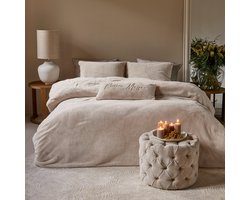 Riviera Maison Tendre dekbedovertrek - Tweepersoons - 200x200/220 - Zand