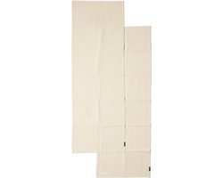 Riviera Maison Textiele Tafelloper set van 2, Plain - 2 stuks - 150x50CM, Tafeldecoratie Woonkamer, Eetkamer - RM Classic Table Runner - Beige - Katoen