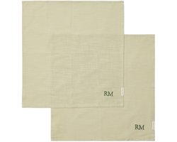 Riviera Maison Textielen servetten vierkant Groen - Summer Bliss Servetten set 2 stuks - Katoen