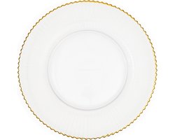 Riviera Maison The Classic Club Plate Dia 26 - Glas - Transparant - 26.5x26.5x2.0 cm