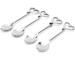 Riviera Maison Theelepels Zilver - With Love.. Spoons - Set Van 4 Stuks Valentijn