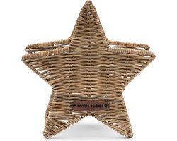 Riviera Maison Theelichthouder - Rustic Rattan Lovely Star Holder - Naturel