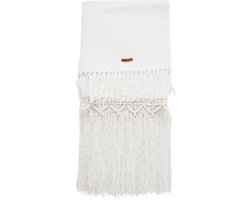 Riviera Maison Treasure Macra Throw wh 170x130 - Katoen - Wit - 170.0x130.0x1.0 cm