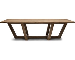 Riviera Maison Tuintafel Hout - Tanjung Outdoor Dining Table - 300x100 cm - Bruin