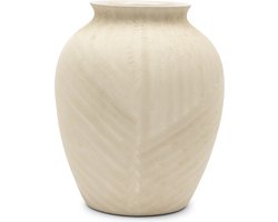 Riviera Maison Vaas Beige Aardewerk bloemenvaas - Bergerac ronde vaas keramiek 26 cm hoog