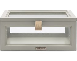 Riviera Maison Vitrine Box Beige decoratie kist - The Metropolitan glazen display box met deksel