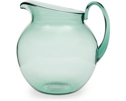 Riviera Maison - Waterkan - Groen Transparant - Amaro Karaf - Kunststof - 3.5L - (LxBxH) 21x13x21