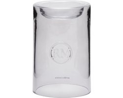 Riviera Maison Waxinelichthouder Cilinder, Theelichthouder RM logo - RM Bacchus Hurricane - Grijs - Glas