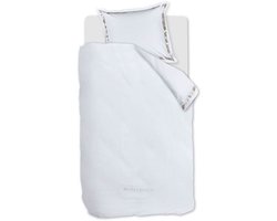 Rivièra Maison Whisper dekbedovertrek - Eenpersoons - 140 x 200/220 cm - Wit