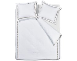Rivièra Maison Whisper dekbedovertrek - Lits-Jumeaux - 240 x 200/220 cm - Wit