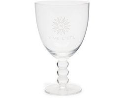 Riviera Maison Wijnglas met tekst Transparant - Vive L'ete Wittewijnglas - Glas - 390ml