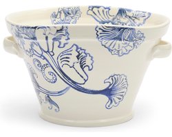Riviera Maison Wijnkoeler Blauw, Wit - Amalfi Kaarsenhouder - Aardewerk - 10L - (LxBxH) 40x33x23