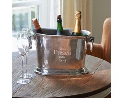 Riviera Maison Wijnkoeler - Vino Fresco Wine Cooler Champagnekoeler - Zilver