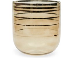 Riviera Maison Windlichten voor Binnen - Luciana Hurricane - Goud - 1 Stuks