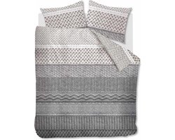 Riviera Maison Winter Warm Dekbedovertrek - Eenpersoons - 140x200/220 cm - Grey