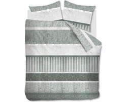Riviera Maison Winterclub dekbedovertrek - Lits-Jumeaux - 240x200/220 - Groen