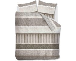 Riviera Maison Winterclub dekbedovertrek - Tweepersoons - 200x200/220 - Taupe
