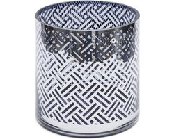 Riviera Maison Yacht Club Hurricane L - Windlicht - Blue / Silver - 24.5 x 24.5