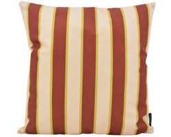 Riviera Stripe Crème/Roest Kussenhoes | 45 x 45 cm | Katoen/Polyester