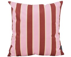 Riviera Stripe Roze/Rood Kussenhoes | 45 x 45 cm | Katoen/Polyester