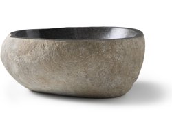 Riviersteen waskom grijs 38×42×15 cm – Roviglio