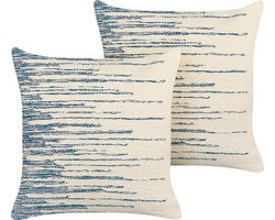 RIVINA - Sierkussen set van 2 - Beige - 45 x 45 cm - Katoen