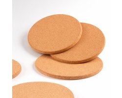 Rixora® 3x Ronde pannen onderzetters van kurk 19 cm - Rond - Onderzetter voor pan - Kurken onderzetters set