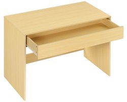 RM Store® - Bureau - Kantoortafel - Studietafel - Ruimtebesparend - Grote Opbergruimte - Met Lade - Light Oak - 100 x 50 x 75 cm.