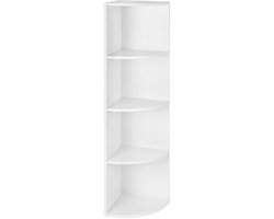 RM Store® - Hoekkast - Opbergkast - Boekenkast - 4 Laags - Keuken - Slaapkamer - Kantoor - Wit - 30 x 30 x 130 cm.