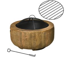 RM Store® - Houtgestookte Haard - Vuurkorf - Barbecue Grill - Fornuis - Tuin - Camping - Outdoor - 61.5 x 61.5 x 39 cm.