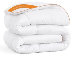 RM Store® - Microvezel Dekbed - Bedsprei - Zacht En Ademend - Wasbaar - Met 8 Lussen - Wolken Wit - 200 x 200 cm.