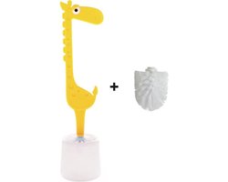 RMEX Giraffe WC borstel Grappig Toiletborstel Extra Borstel Trendy- Geel