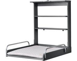 roba Baby 'roba Style' Opvouwbare Wandplank met Aankleedkussen - Antraciet / Grijs
